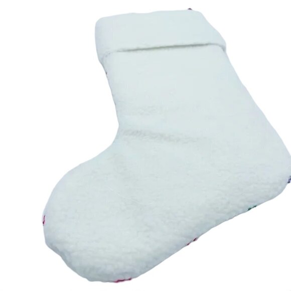 pink Limited Edition Sherpa Striped Christmas Stocking - Picture 6 of 9